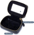 Leather Cometic Bag for Women Mini Travel Lipstick Makeup Bag Organizer with Mirror (Green)...