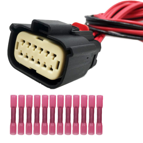 Headlights Connector Pigtail Harness Wiring Plug Compatible with Cadillac ATS 2013-2019 Front 23236365, 23236366...