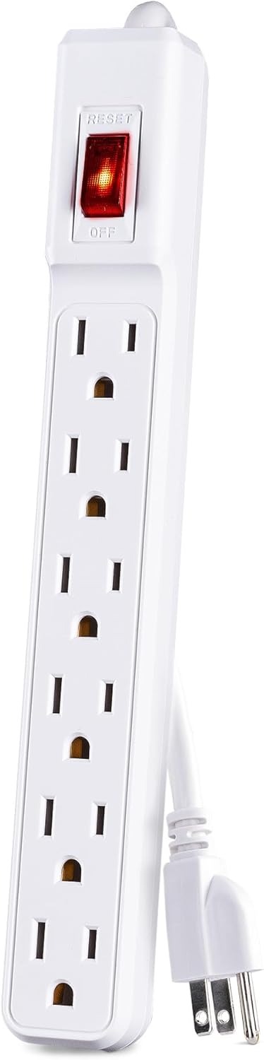 CyberPower GS60304 Power Strip, 6 Outlets, 3 Foot Power Cord White...