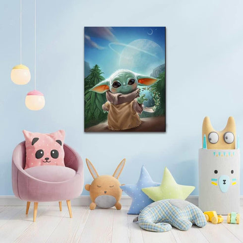 QUITEDEW DIY 5D Diamond Painting, Art Craft Kit for Beginners, Alien Baby Theme, Size 16x12inch...