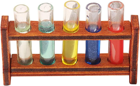 Furniture 1 Set Dollhouse Toy Doll House Furniture Miniature Test Tube Model Mini Test Tubes Science Tube Rack Mini Props Small House Accessories ...