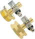 Hooshing 3/8" Garden Hose Repair Kit Male and Female Brass Hose Mender End Repair Connector with Clamps...