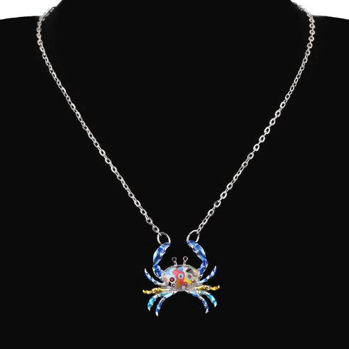 Cute Crab Necklace Pendant Hypoallergenic Jewelry Summer Spring Gifts...