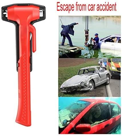 Car Window Breaker, Glass Breaker And Seatbelt Cutter, Emergency Car Glass Safety Hammer, Window Punch Seatbelt Cutter For Family Rescue & Auto Es...