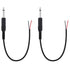 Fancasee 2 Pack Replacement 6.35mm Male Plug to Bare Wire Open End TS 2 Pole Mono 1/4" 6.35mm Plug Jack Connector Audio Cable for Microphone Speak...