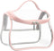 HAOGUAGUA Heavy Duty Clear Cosmetic Bag Waterproof Transparent Travel Makeup Toiletry Organizer Bag (Pink)...