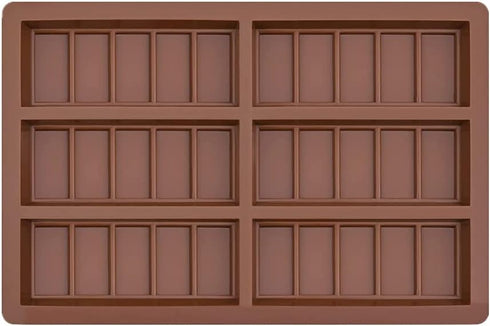 2 Pack Chocolate Bar Molds,Rectangle Silicone Break-Apart Protein and Engery Bar Candy Chocolate Molds Wax Melt Candles Chocolate Bakeware Molds...