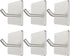 VIVII 6 Pack Adhesive Hooks, 3M Self Adhesive, Metal Wall Sticky Hooks Hanger for Keys Bags Clothes Hat Towel, Kitchen Bath Room Living Room No Dr...