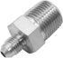 (2-PACK) 2404-04-08 Hydraulic Hose Adapter Fitting 1/4" Male JIC 37° Flare (7/16"-20UNF) × 1/2" Male (1/2"-14NPTF) SAE Straight Pipe Joints Tube C...