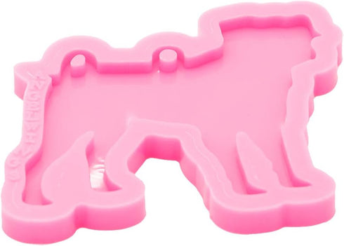 Shiny Glossy Dog Keychain Epoxy Resin Mold Silicone Mold with Hole Cartoon Animal Epoxy Resin Craft Silicone Mold Polymer Clay DIY Jewelry Making ...
