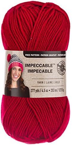 Loops & Threads Impeccable Yarn 4.5 oz. One Ball - Cherry...
