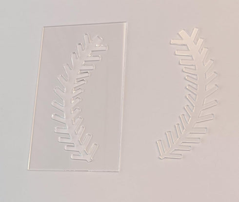 Set of 2 Baseball Print Stencil,Bleached Shirt Stencil, Baseball Acrylic Stencil for T-shirt Stencil,Sublimation Crafting (10")...
