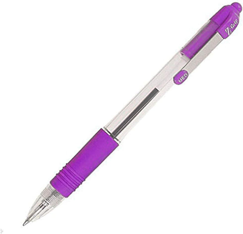 Z-Grip Retractable Ballpoint Pen - Violet - Pack of 12...