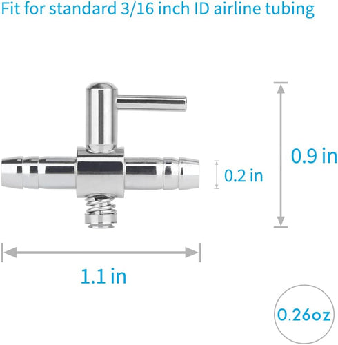 Pawfly 6 PCS 1-Way Aquarium Air Flow Control Lever Straight Valve Distributor Splitter for Fish Tank...