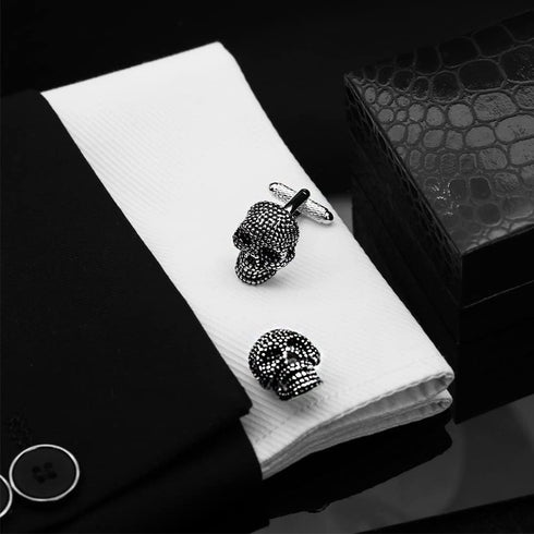 Personalized Skull Cufflinks Funny Cufflinks for Men Unique Cufflinks 3D Designs for Men's Shirts and Dresses Halloween Gifts...