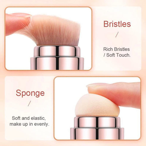 Bling Toman 4 in 1 Makeup Brushes Set, Eyeshadow Eye Lip Face Concealing Blush Foundation Brush Brochas De Maquillaje Mini Makeup Brush (rose gold...