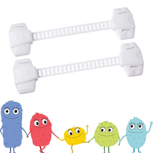 Toddleroo by North States Adjustable Strap Locks | Multifunctional Safety Locks That Work on refrigerators, cabinets, dishwashers, and Other appli...