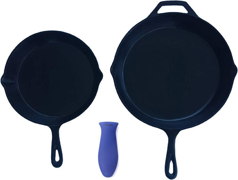 Silicone Hot Handle Holders 3-Pack Mix (Blue)...