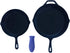 Silicone Hot Handle Holders 3-Pack Mix (Blue)...