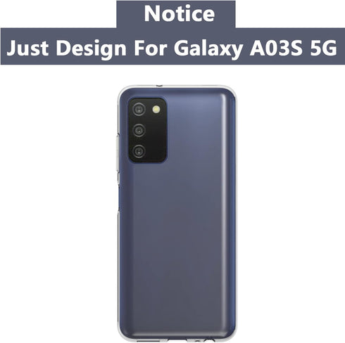 Galaxy A03S Clear Case,Slim Thin TPU Soft Silicone Flexible Shockproof Anti-Scratch Protective Phone Cover for Samsung Galaxy A03S,Crystal Clear...