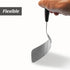 Stainless Steel Flexible Spatula Solid Turner, XiaoZu Thin Metal Spatula for Cast Iron Skillet, Thin Blade and Heat Resistant Silicone Handle, Gre...