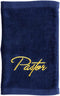 Swanson Christian Products Embroidered Hand Towels - 'Pastor' - Gifts for Pastor, Clergy, & Ministers - Pastor Towel - Hand Towel with Gold Letter...