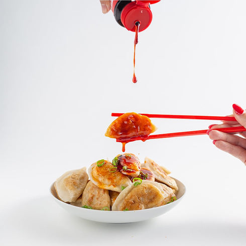 Dumpling Daughter - Spicy Sweet Soy Sauce (8 oz) - Brown Sugar Sweetened Dumpling Sauce Balanced with Spicy Chili Oil - The Most Versatile Soy Sau...