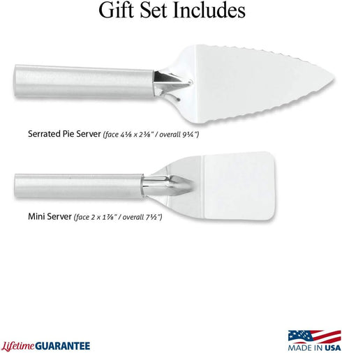 Rada Cutlery 2-Piece Pie and Mini Dessert Server Set, Silver Handle...