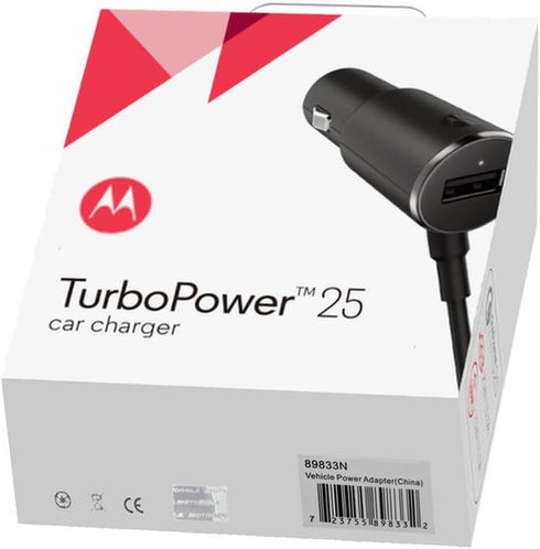 Motorola TurboPower 25 Rapid Charge Car Charger - Retail Packaging...