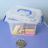 Morcte 1.5 L Mini Plastic Storage Bin, Clear Small Latch Box, Pack of 6...