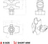 RAM Mounts RAP-B-201U-A Composite Double Socket Arm - Short Arm Compatible with B Size 1" Ball Components...