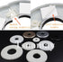 4 Pcs Wall Split Flange, ABS Round Self-Adhesive Escutcheon Plate Buckles Design for 2.5"/64mm,Silver...