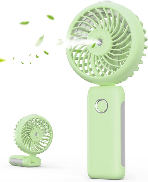 Portable Handheld Misting Fan, 4000mAh USB Rechargeable Personal Foldable Fan with Water Tank Battery Operated Spray Water Mist Fan Makeup Small F...