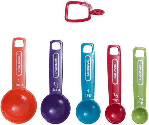 Farberware Professional Plastic Measuring Spoons, Set of 5, Colors may vary...