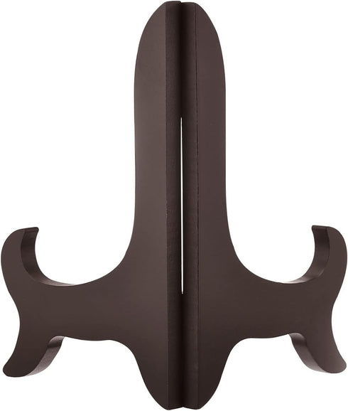 uxcell 6" Easel Plate Holder, Wooden Folding Display Stand Brown for Decorative Picture Frame...