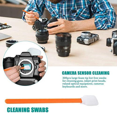 Wellgler's 5.11" Foam Cleaning swabs, for Electronics, Cameras, Optical Lenses or Inkjet Printers, Print Heads Cleaning?50pcs?...