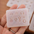 Silicone Mold for Jewels Shapes to Mold - Resin Ear Stud Earrings molds - Epoxy Resin Charms Casting Mould (6pcs)...