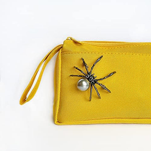 Gothic Halloween Spider Brooch Pins Set Micro Pave Polished Mother of Pearl Body Head Crystal for Women Mother Halloween Costume Party Decoration ...