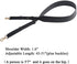 BEAULEGAN Wide Purse Strap Replacement - Microfiber Leather - 51 Inch Long Adjustable for Crossbody Shoulder Bag, Black/Gold...