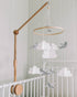 Baby Crib Mobile (Birds and Clouds) - Nursery Decor Ceiling Mobile for Boys & Girls - Crib Accessories - Grey & White...