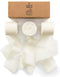 Vitalizart 3 Rolls Handmade Fringe Chiffon Silk Ribbon 1.5" x 7Yd Cream White Ribbons Set for Gift Wrapping Wedding Invitations Bridal Shower Bouq...