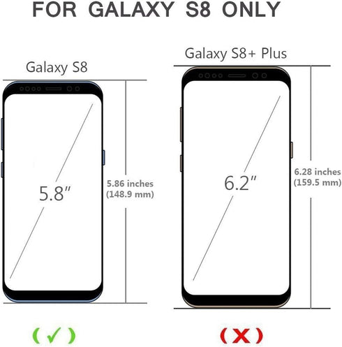 TORU CX PRO Case for Galaxy S8, with Card Holder | Slim Protective Shockproof Heavy Duty Cover with Hidden Credit Cards Wallet Flip Slot Compartme...