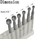 Luo ke 1.8mm - 4mm Round Cup Burr 3/32'' Shank Cup Burs Jewelry Wire Rounding Bits Wire Rounder for Rotary Tools (Pack of 6)...