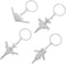 4pcs Airplane Keychain Creative Fighter Keyrings Plane Key Pendant Decorative Fighter Keychains Men Decor Diorama Airplane Key Ring Alloy Wallet T...
