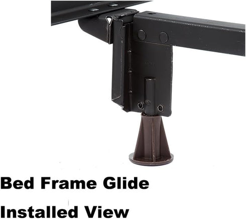 Home's Place Steel Stem Bed Frame Feet to Replace Wheels. Replacement Feet Make Your Bed Sturdy and Protect Floor. Easy to Install. Set of 6...