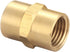 Brass Coupling 1/4" NPT Female x 1/4" NPT Female Hex Head Pipe Fitting (Pack of 2) - Compressor connector 1/4 Inch fnpt to 1/4 Inch fnpt, Air Hose...