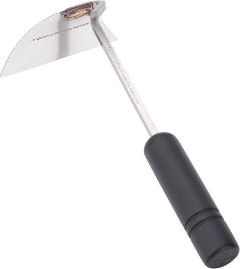 Nisaku NJP100 Nejiri Gama Handheld Weeder-Scraper-Hoe, Japanese 4 Blade Width, 4.5-Inch Lacquered Beech, Stainless Steel/Black-Wood Handle...
