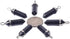 Justinstones Natural Gemstone Hexagonal Pointed Reiki Chakra Pendant Genuine Leather Necklace 18"...