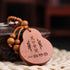 Betterdecor Feng Shui Peach Wood Money Happy Laughing Buddha Key Ring Amulet for Wealth Luck...