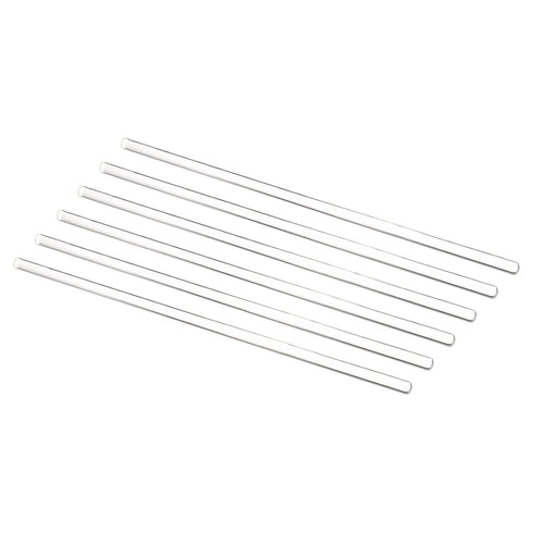 MECCANIXITY 3.3 Borosilicate Glass Stick 11.81" Length 8mm Dia Stir Rod Mixing Tools with Both Ends Round for Lab Kitchen Science 6Pcs...